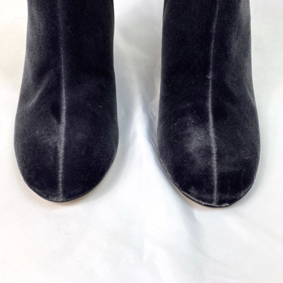 J. CREW Hadley Blue Velvet Ankle Boots - Picture 3 of 11